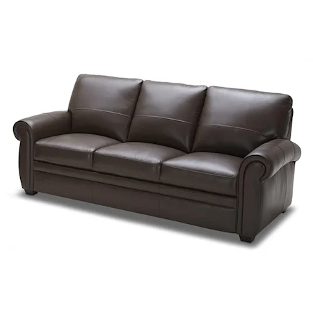 Traditional Leather Sofa